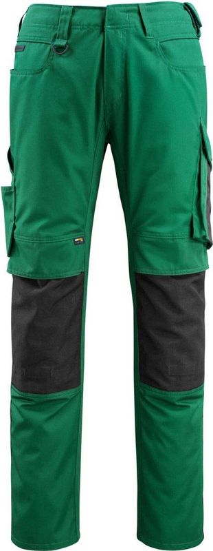Mascot Unique Broek met kniezakken 12679-442 - Groen/Zwart