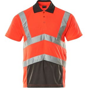 Mascot Safe Young Poloshirt 50117-949 - hi-vis rood donkerantraciet