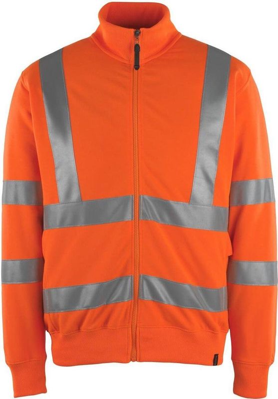 Mascot Safe Classic Sweatshirt met rits 50115-950 - Hi-Vis oranje - 2XL