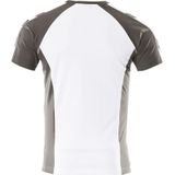 Mascot - Unique T-shirt - Wit/Donkeraantraciet - Gekamd Katoen