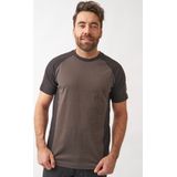 Mascot - Unique T-shirt - Wit/Donkeraantraciet - Gekamd Katoen