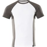 Mascot - Unique T-shirt - Wit/Donkeraantraciet - Gekamd Katoen