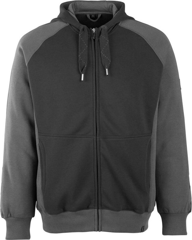 Mascot - Unique Capuchontrui - Zwart/Donkerantraciet - Katoen/Polyester - Moderne Pasvorm