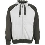 Mascot - 50566-963 - Capuchontrui met Rits - Wit/Donkerantraciet