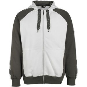 Mascot - 50566-963 - Capuchontrui met Rits - Wit/Donkerantraciet