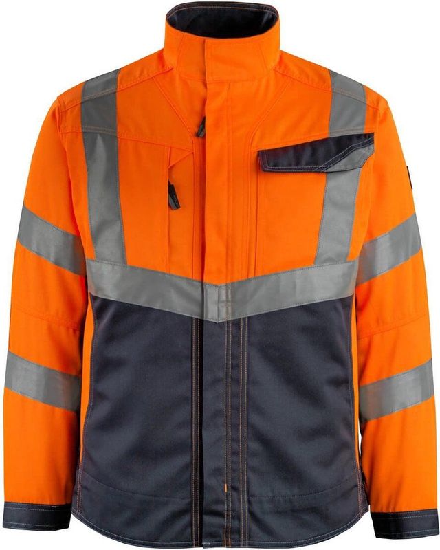 MASCOT® unisex Warnjacke Oxford  orange, schwarzblau Größe L