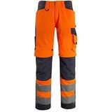 MASCOT® unisex Warnschutzhose Kendal  orange, schwarzblau Größe 48