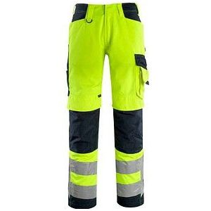 Mascot Safe Supreme Broek met kniezakken 15579-860 - hi-vis geel/donkermarine