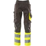 Mascot Safe Supreme Broek met kniezakken 15679-860 - donkerantraciet/hi-vis geel