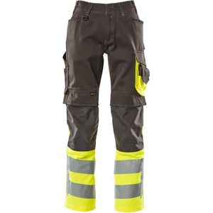 Mascot Safe Supreme Broek met kniezakken 15679-860 - donkerantraciet/hi-vis geel