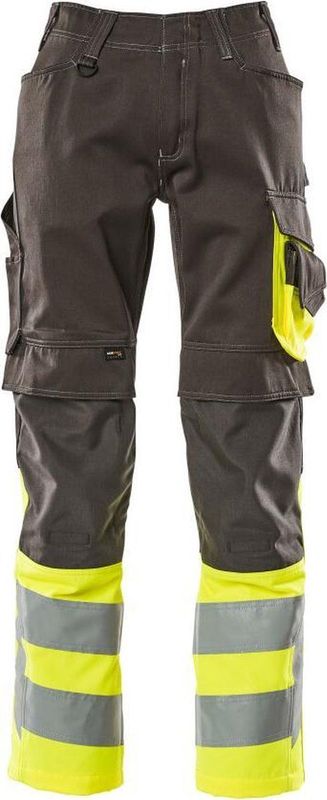 Mascot Safe Supreme Broek met kniezakken 15679-860 - donkerantraciet/hi-vis geel