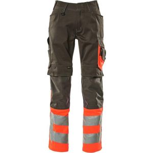 Leeds Arbeitshose Gr. 82C50 dunkelanthrazit/hi-vis rot - Mascot