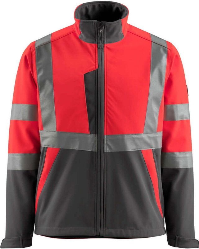 Mascot Safe Light Softshell jas 15902-253 - hi-vis rood/donkerantraciet