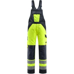 Mascot - 15969-948 - Amerikaanse Overall - Hi-Vis Geel/Donkermarine - Met Kniezakken, Gecertificeerd EN ISO 20471