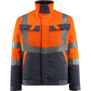 Mascot - 15909-948 Werkjas - Hi-Vis Oranje/Donkermarine - Polyester/Katoen - Tweekleurig