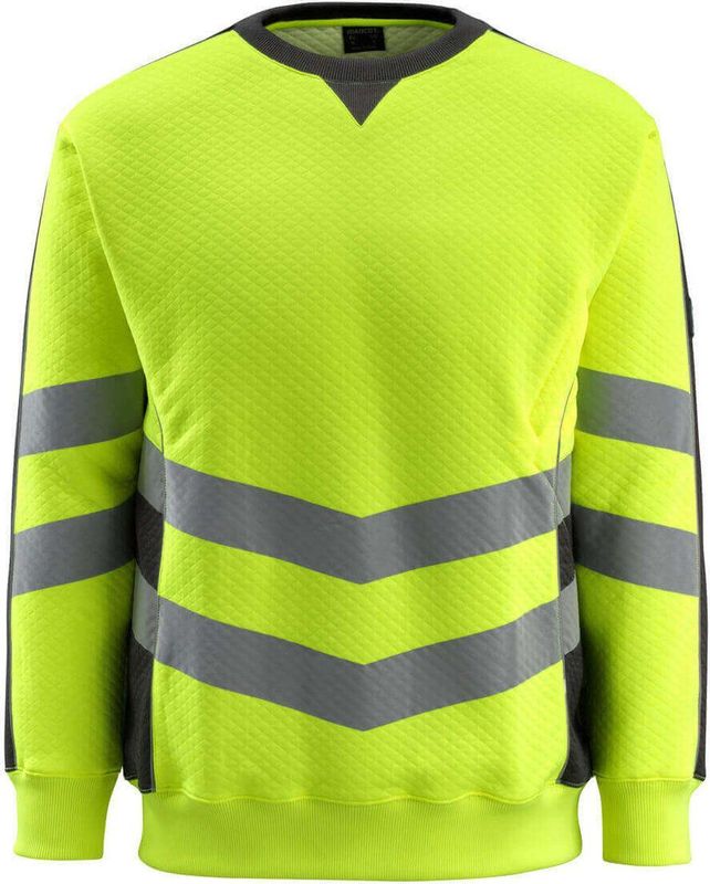 MASCOT® unisex Warnschutz-Langarmshirt Wigton  gelb, schwarz Größe 3XL