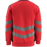 MASCOT® unisex Warnschutz-Langarmshirt Wigton  rot, dunkelanthrazit Größe L