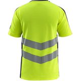 T-shirt - Fluorescerend - Katoen/Polyester - Tweekleurig - Ventilatie
