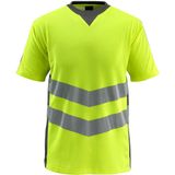 T-shirt - Fluorescerend - Katoen/Polyester - Tweekleurig - Ventilatie