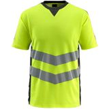 T-shirt - Fluorescerend - Katoen/Polyester - Tweekleurig - Ventilatie