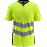 T-shirt - Fluorescerend - Katoen/Polyester - Tweekleurig - Ventilatie