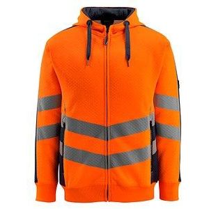 Mascot - 50138-932 - Capuchontrui - Oranje/Donkermarine - Fluorescerend, Slijtvast Polyester, OEKO-TEX®
