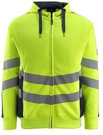 Mascot - 50138-932 Hoodie - Hi-Vis Geel/Donkermarine - Polyester/Katoen - Reflectie