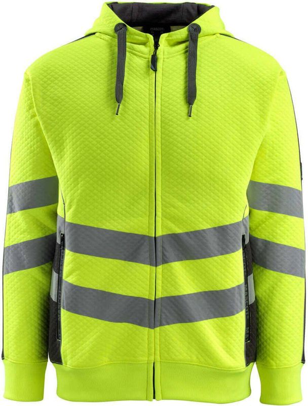 Hoodie - Fluorescerend - Polyester/Katoen - Capuchon - Deelbare Rits