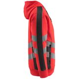 Mascot 50138-932 Capuchontrui met rits Hi-Vis Rood/Donkerantraciet maat 2XL