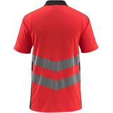 Mascot Safe Supreme Poloshirt 50130-933 - hi-vis rood donkerantraciet