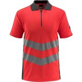 Mascot Safe Supreme Poloshirt 50130-933 - hi-vis rood donkerantraciet