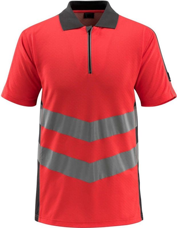 Mascot Safe Supreme Poloshirt 50130-933 - hi-vis rood donkerantraciet