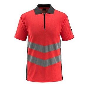 Mascot Safe Supreme Poloshirt 50130-933 - hi-vis rood donkerantraciet