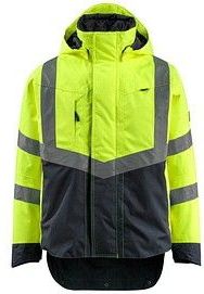 MASCOT® unisex Warnjacke Harlow gelb, schwarzblau Größe XL