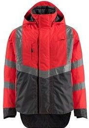 Mascot - Safe Supreme Shell Jas - Hi-Vis Rood/Donkeraantraciet - Duurzaam CORDURA®