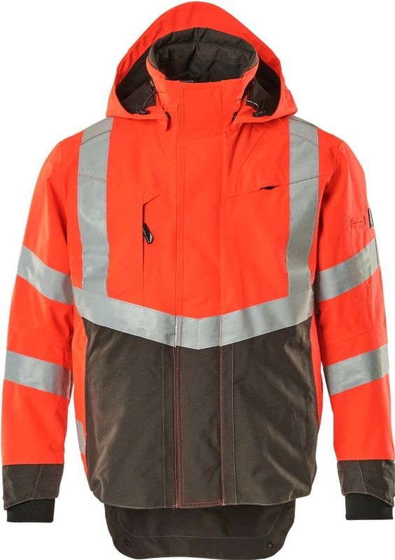 MASCOT® unisex Warnjacke Harlow rot, anthrazit Größe XL
