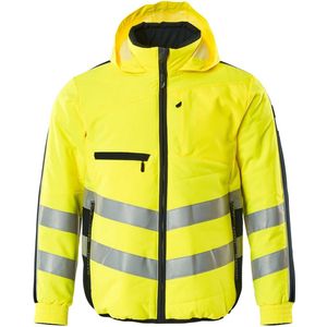 Mascot - 15515-249 - Jas - Geel/Donkermarine - Hi-Vis, Ademend, Winddicht, Waterafstotend