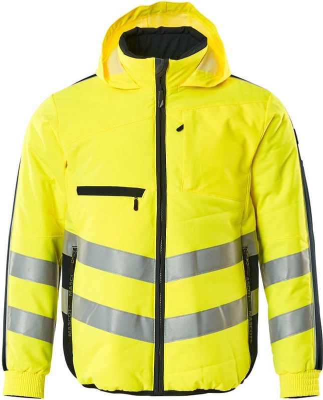 Mascot - 15515-249 - Jas - Geel/Donkermarine - Hi-Vis, Ademend, Winddicht, Waterafstotend
