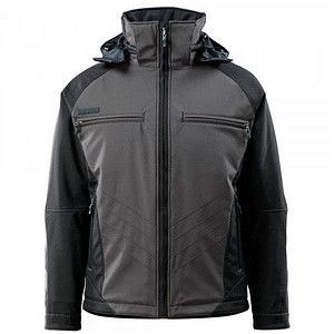 MASCOT® Herren Softshelljacke "DARMSTADT" Unique dunkelanthrazit, schwarz Größe XL