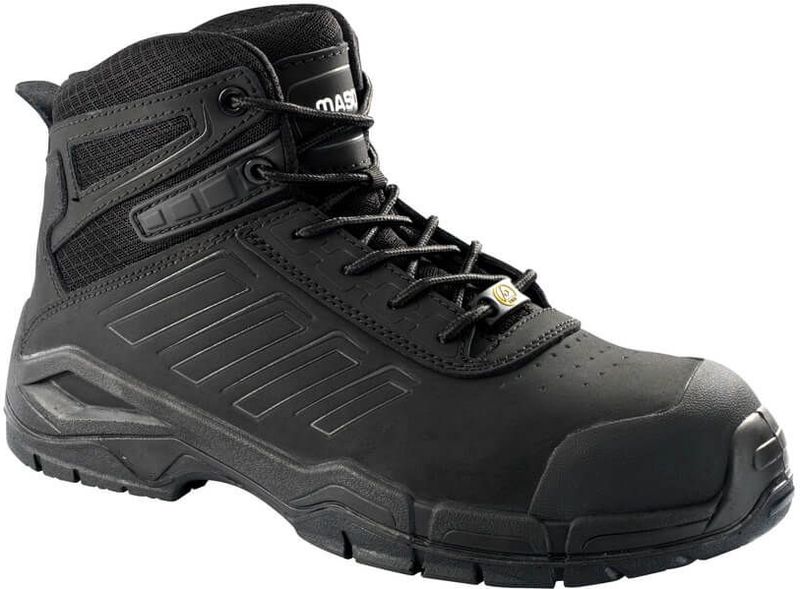 Mascot - F0114-937 - Veiligheidsschoenen - Zwart - Metaalvrij - Waterafstotend - TPU neusbescherming - Anti-perforatiezool