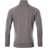 Basic - Sweater - Grijs - Katoen/POLYESTER - Rits bij de hals