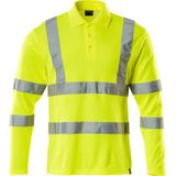 Poloshirt - Fluorescerend - Katoen/Polyester - Met Reflectiestrepen