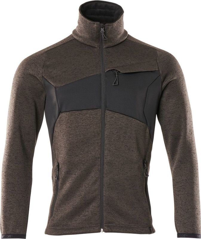 Mascot - Accelerate - Gebreide Trui met Rits - Donkerantraciet/Zwart - 100% Polyester