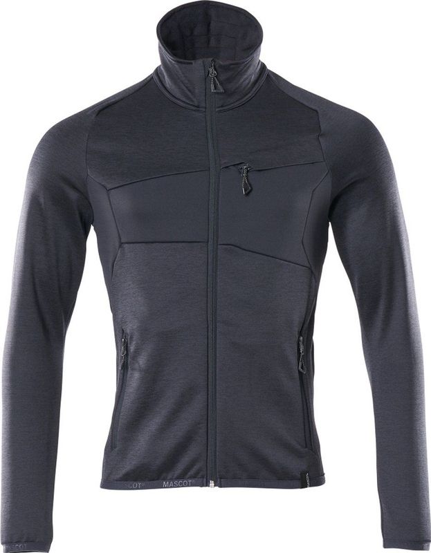 MASCOT - Moderne Fleece Werkjas - Zwart - 94% Polyester/6% Elastaan