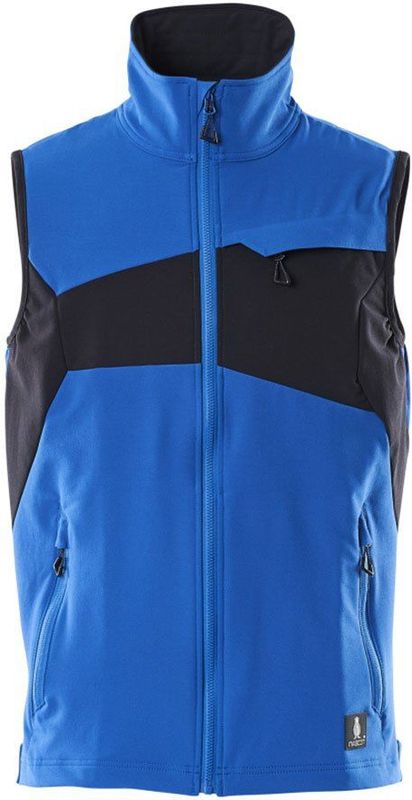 Mascot - Accelerate - Bodywarmer - Helder Blauw/Donkermarine - Waterafstotend, 88% Polyester, Reflectieaccenten