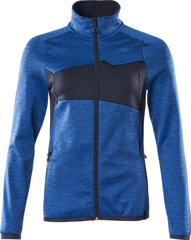 Mascot 18153-316 Dames Fleecetrui met rits Helder Blauw/Donkermarine maat 2XL