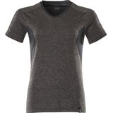 T-shirt - V-hals - Zwart - 55% Polyester - Vochtregulerend