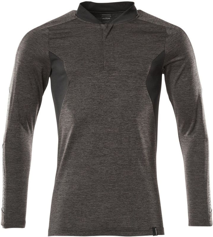 Mascot - 18081-810 - Poloshirt - Donkerantraciet-Gemêleerd/Zwart - Lange Mouwen