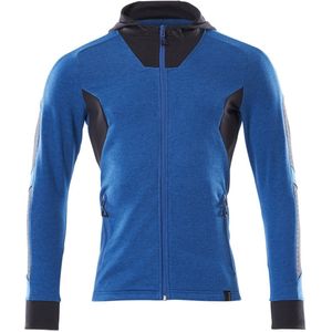 Mascot - Accelerate Capuchontrui met Rits - Helder Blauw/Donkermarine - 60% Katoen/40% Polyester