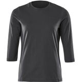 T-shirt - Wit - 60% Katoen/40% Polyester - 3/4-Mouwen - Ronde Hals